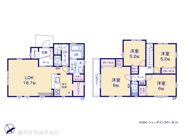 G00369438 神奈川県茅ヶ崎市柳島２丁目 新築一戸建て 4999万円【間取図】