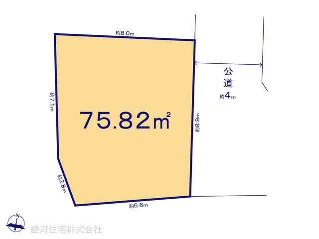G00369501 東京都北区赤羽台３丁目 土地 4180万円【区画図】