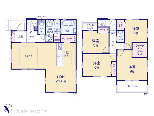 G00369505 千葉県千葉市稲毛区宮野木町 新築一戸建て 3499万円【間取図】