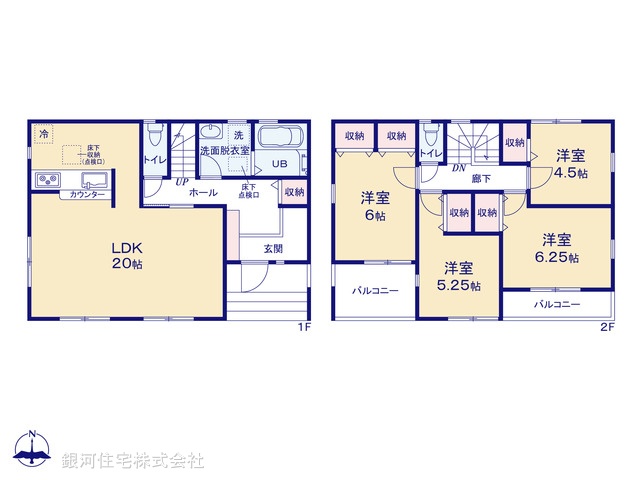 G00369511 千葉県松戸市松飛台 新築一戸建て 3990万円【間取図】
