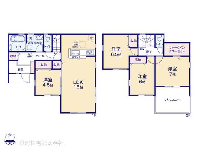 G00369512 千葉県松戸市松飛台 新築一戸建て 3990万円【間取図】