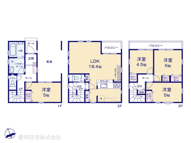 G00369559 埼玉県蕨市南町１丁目 新築一戸建て 5299万円【間取図】
