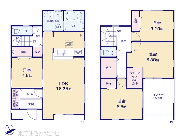 G00369567 千葉県八千代市萱田 新築一戸建て 3490万円【間取図】