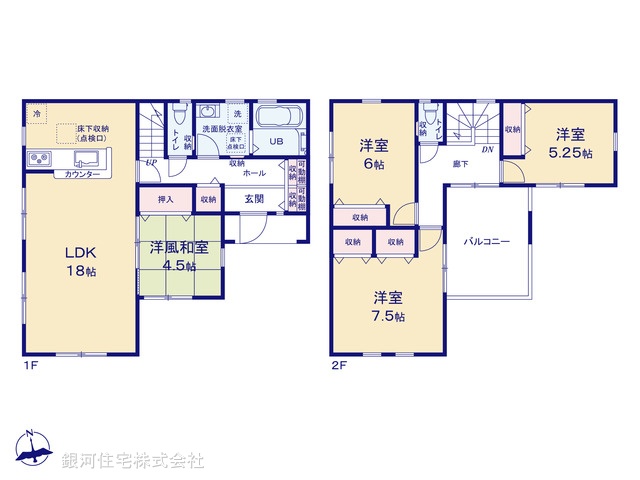 G00369592 千葉県千葉市稲毛区小深町 新築一戸建て 3390万円【間取図】