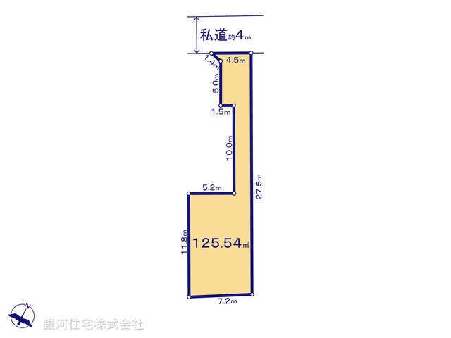 G00369599 神奈川県茅ヶ崎市中海岸３丁目 土地 3580万円【区画図】