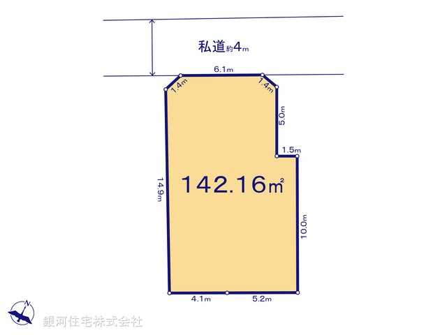 G00369600 神奈川県茅ヶ崎市中海岸３丁目 土地 5580万円【区画図】