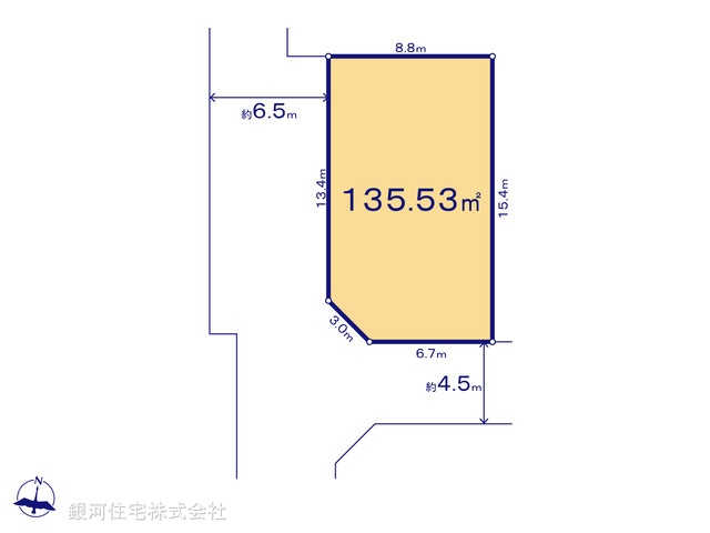 G00369643 東京都八王子市中山 土地(建築条件付土地) 2280万円【区画図】