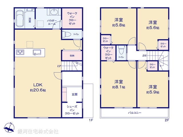 G00369650 神奈川県鎌倉市二階堂 新築一戸建て 6980万円【間取図】