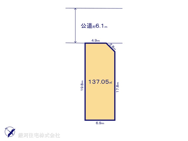 G00369697 千葉県流山市鰭ヶ崎 土地 3798万円【区画図】