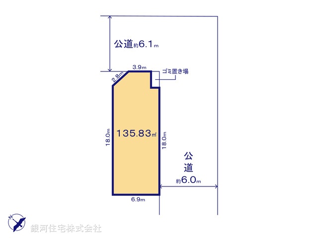 G00369698 千葉県流山市鰭ヶ崎 土地 3798万円【区画図】