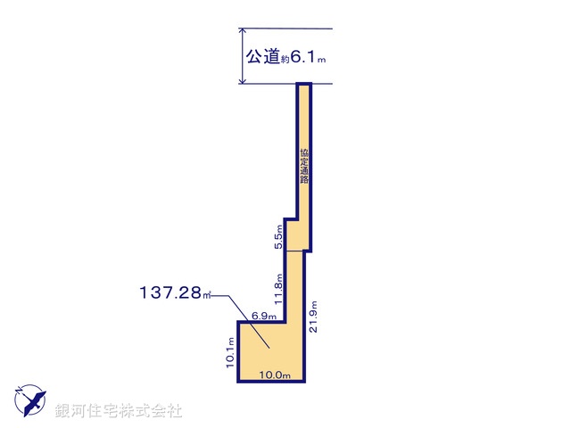 G00369701 千葉県流山市鰭ヶ崎 土地 3198万円【区画図】