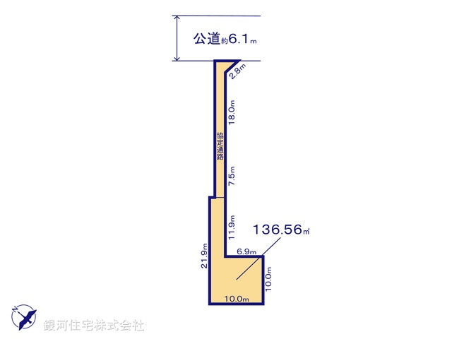 G00369702 千葉県流山市鰭ヶ崎 土地 3298万円【区画図】