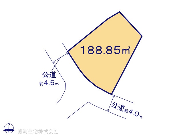 G00369708 神奈川県逗子市逗子４丁目 土地 8480万円【区画図】