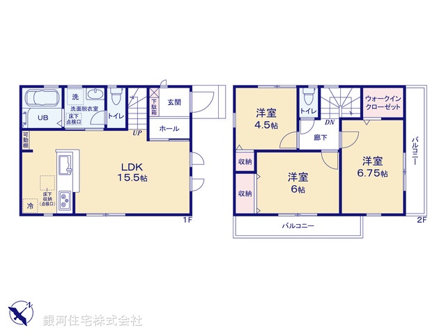G00369731 千葉県船橋市田喜野井２丁目 新築一戸建て 2980万円【間取図】