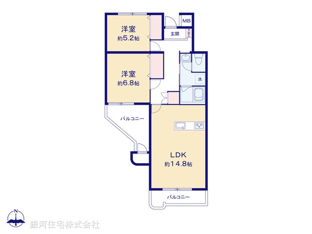 G00369766 東京都多摩市貝取４丁目 中古マンション 2450万円【間取図】