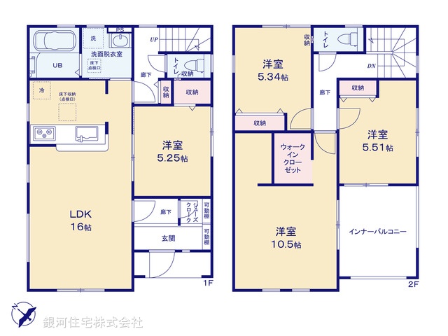 G00369767 千葉県千葉市中央区椿森５丁目 新築一戸建て 5390万円【間取図】