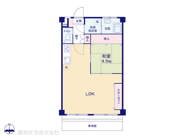 G00369816 神奈川県横浜市鶴見区東寺尾６丁目 中古マンション 580万円【間取図】