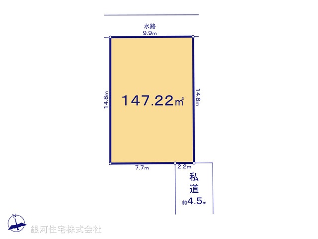G00369845 千葉県松戸市栄町西１丁目 土地 1280万円【区画図】