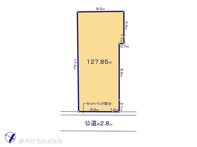 G00369866 千葉県鎌ヶ谷市丸山１丁目 土地 2480万円【区画図】