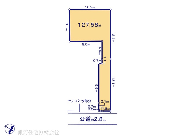 G00369867 千葉県鎌ヶ谷市丸山１丁目 土地 1990万円【区画図】