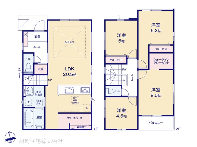 G00369891 千葉県習志野市藤崎５丁目 新築一戸建て 4598万円【間取図】