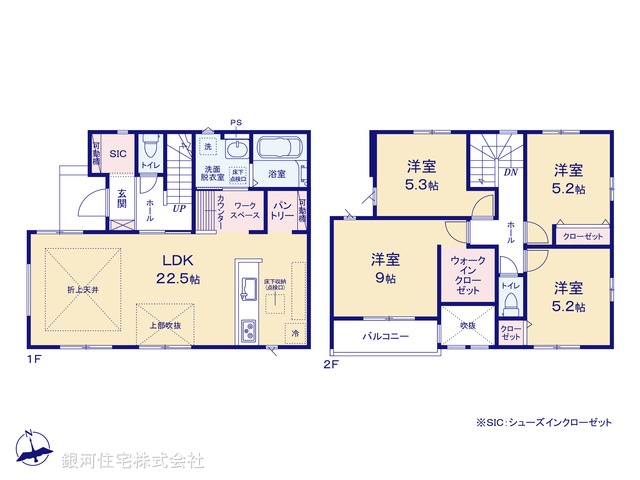 G00369894 千葉県習志野市藤崎５丁目 新築一戸建て 4398万円【間取図】