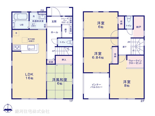 G00369898 千葉県千葉市中央区塩田町 新築一戸建て 3490万円【間取図】