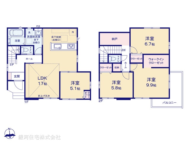 G00369958 千葉県成田市並木町 新築一戸建て 3399万円【間取図】