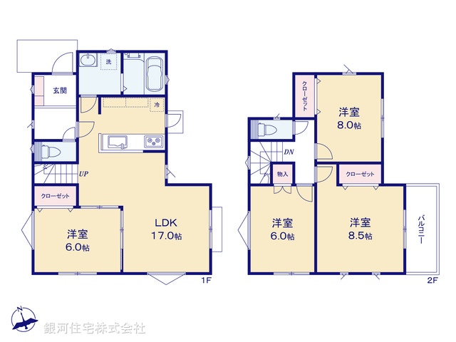 G00369975 神奈川県相模原市緑区相原３丁目 新築一戸建て 3780万円【間取図】