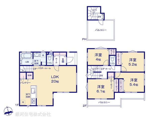 G00369979 神奈川県横須賀市ハイランド１丁目 新築一戸建て 4380万円【間取図】
