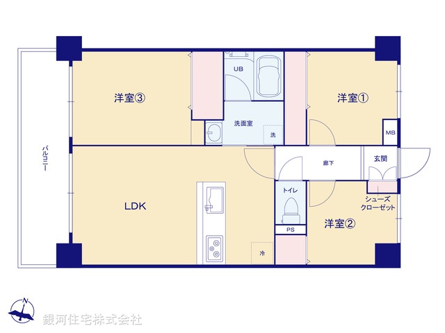 G00369988 東京都調布市西つつじヶ丘２丁目 中古マンション 3899万円【間取図】
