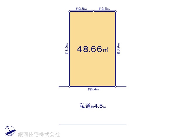 G00370016 神奈川県横浜市港北区綱島東５丁目 土地 3880万円【区画図】