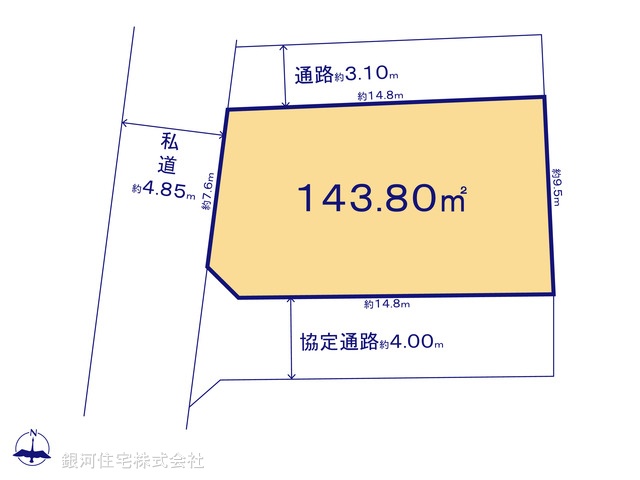 G00370024 東京都練馬区土支田２丁目 土地 6680万円【区画図】