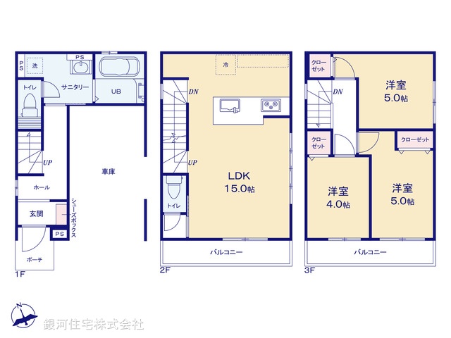 G00370049 埼玉県蕨市南町２丁目 新築一戸建て 5099万円【間取図】