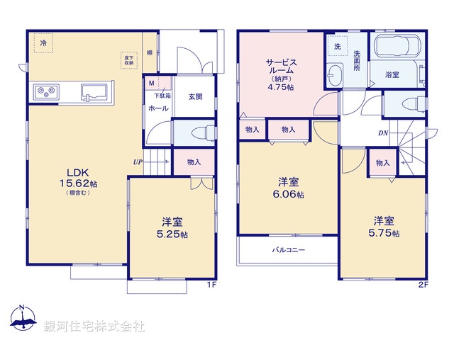 G00370051 東京都足立区江北６丁目 新築一戸建て 4890万円【間取図】