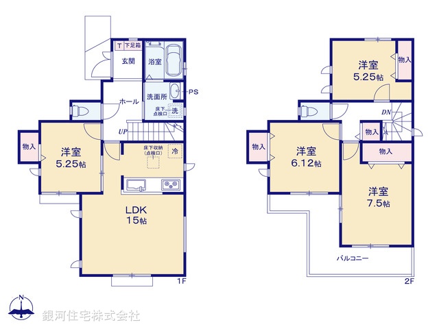 G00370115 東京都町田市本町田 新築一戸建て 4290万円【間取図】