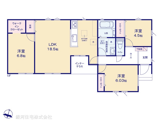 G00370125 千葉県木更津市請西４丁目 新築一戸建て 3390万円【間取図】