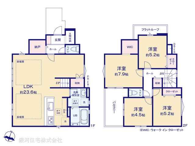 G00370170 千葉県松戸市平賀 新築一戸建て 5399万円【間取図】