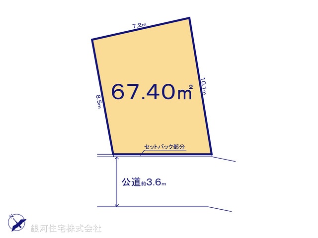 G00370196 東京都調布市飛田給２丁目 土地 4680万円【区画図】