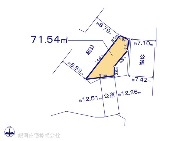 G00370200 東京都江戸川区東葛西１丁目 土地 3750万円【区画図】