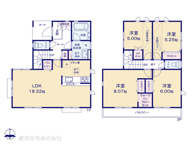 G00370209 神奈川県相模原市南区南台６丁目 新築一戸建て 3980万円【間取図】
