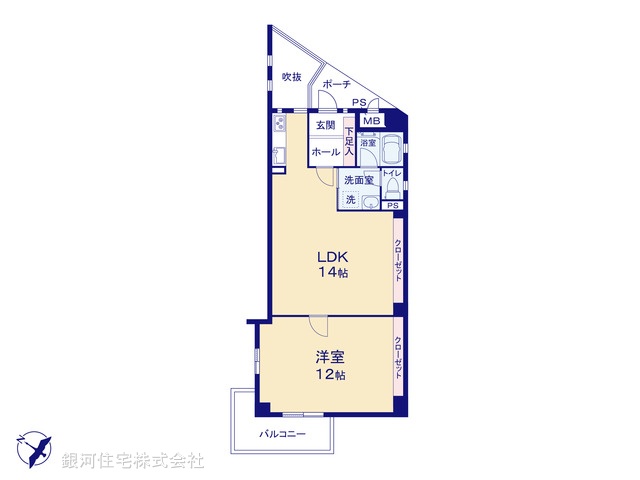 G00370226 埼玉県川口市中青木３丁目 中古マンション 1680万円【間取図】