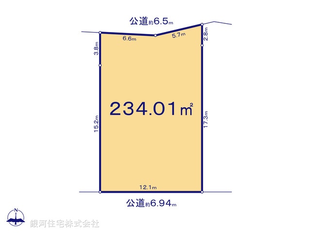 G00370250 千葉県松戸市河原塚 土地 2599万円【区画図】