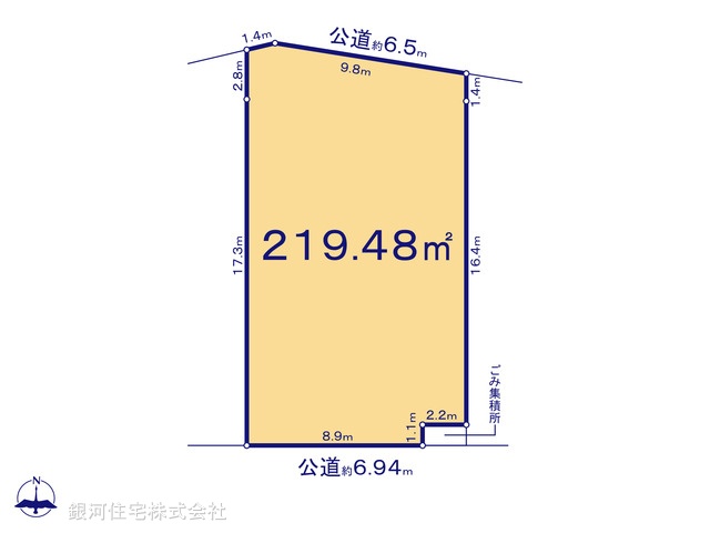 G00370251 千葉県松戸市河原塚 土地 2599万円【区画図】