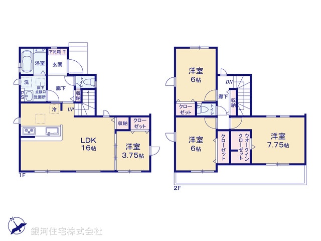 G00370257 埼玉県南埼玉郡宮代町字東 新築一戸建て 2590万円【間取図】