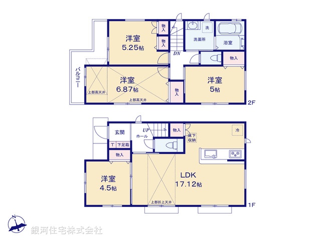 G00370259 千葉県市川市北国分２丁目 新築一戸建て 3968万円【間取図】