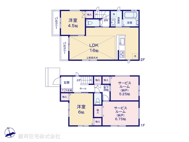 G00370260 千葉県市川市北国分２丁目 新築一戸建て 3998万円【間取図】