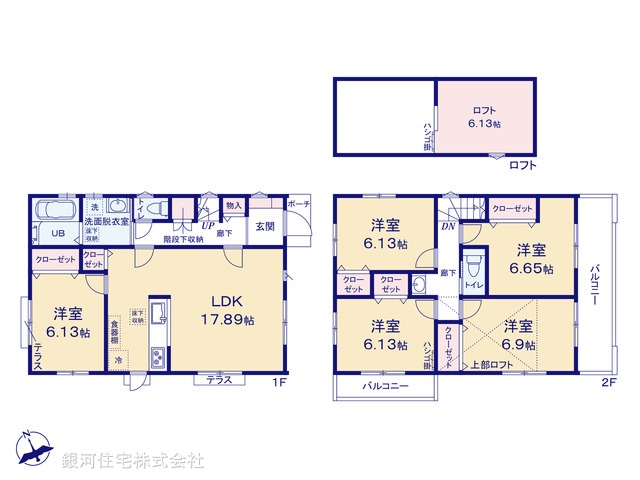 G00370281 東京都練馬区東大泉７丁目 新築一戸建て 7780万円【間取図】