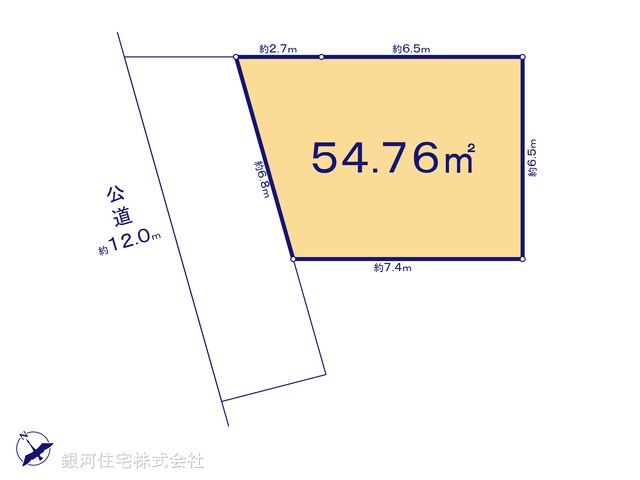 G00370296 神奈川県横浜市港北区綱島東２丁目 土地 7500万円【区画図】