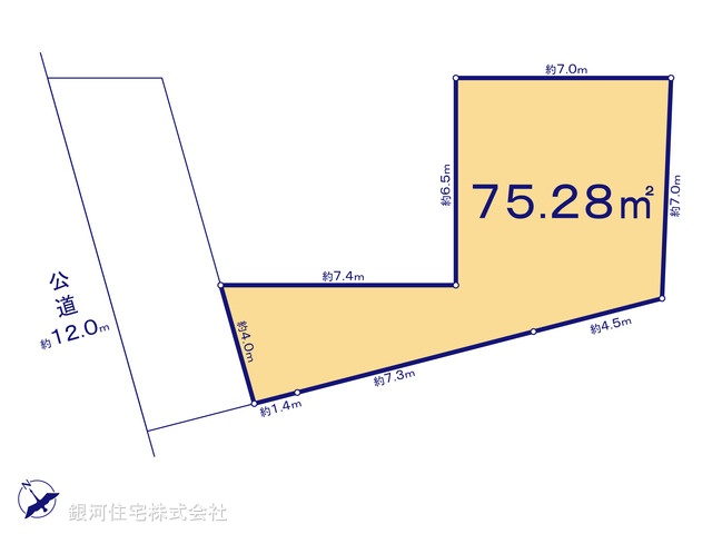 G00370297 神奈川県横浜市港北区綱島東２丁目 土地 6300万円【区画図】